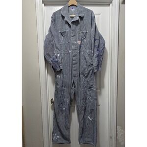 VTG 1940s HeadLight Hickory Stripe Workwear‎ Coveralls USA Sanforized Men's XL